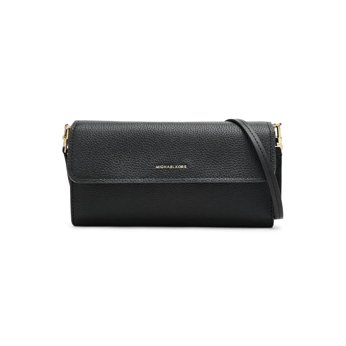 Woman`s Handbags Michael Michael Kors Jet Set Small East West Phone Crossbody - Black, Exterior: Multicolor