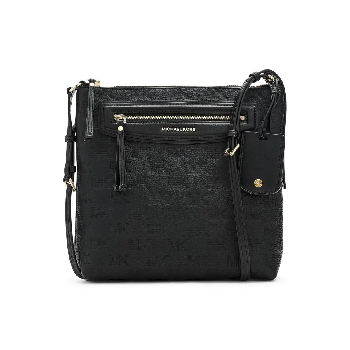Woman`s Michael Michael Kors Jet Set Travel Large North South Top Zip Crossbody - Black, Exterior: Multicolor