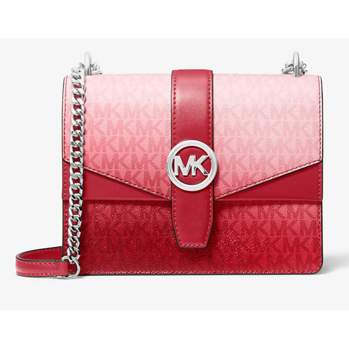 Michael Kors Greenwich Sm. Ombre Logo Crossbody Pink 8 X 6 X 3