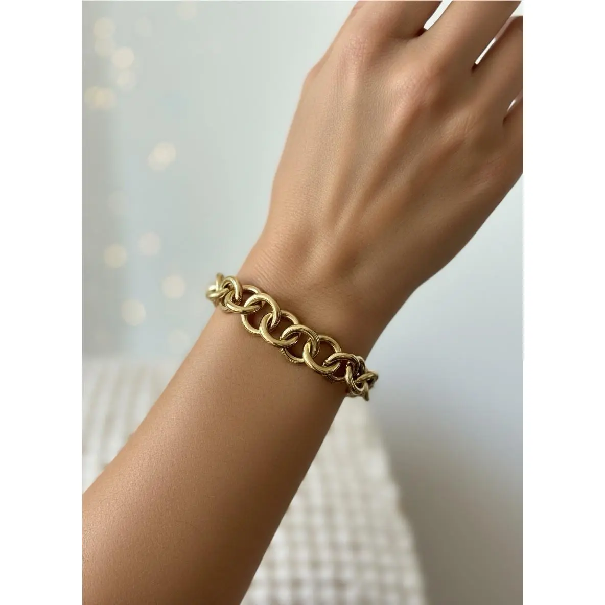 Gold Tone Circle Link Bracelet D1k by Michael Kors