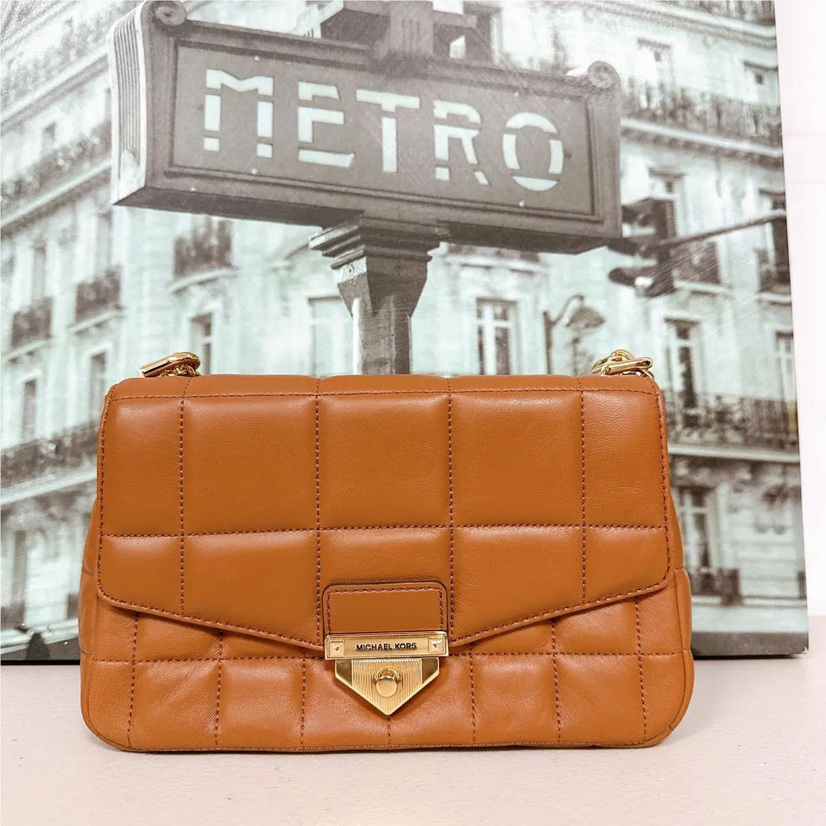 Michael Kors 30F0G1SL3L Soho Large Quilted Leather Shoulder Bag