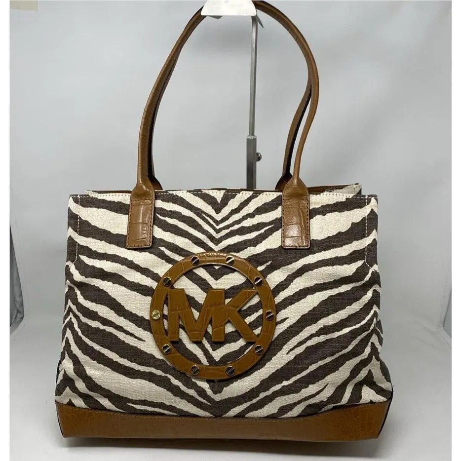Michael Kors Sutter Canvas Animal Print Tote Bag