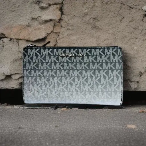 Michael Kors Handbag Jet Set Travel Zip Wallet Ombré Navy Mk Handbag