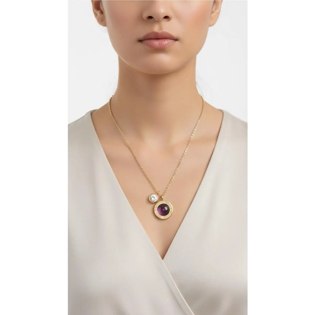 Michael Kors Mother Of Pearl Gold Tone Necklace D12