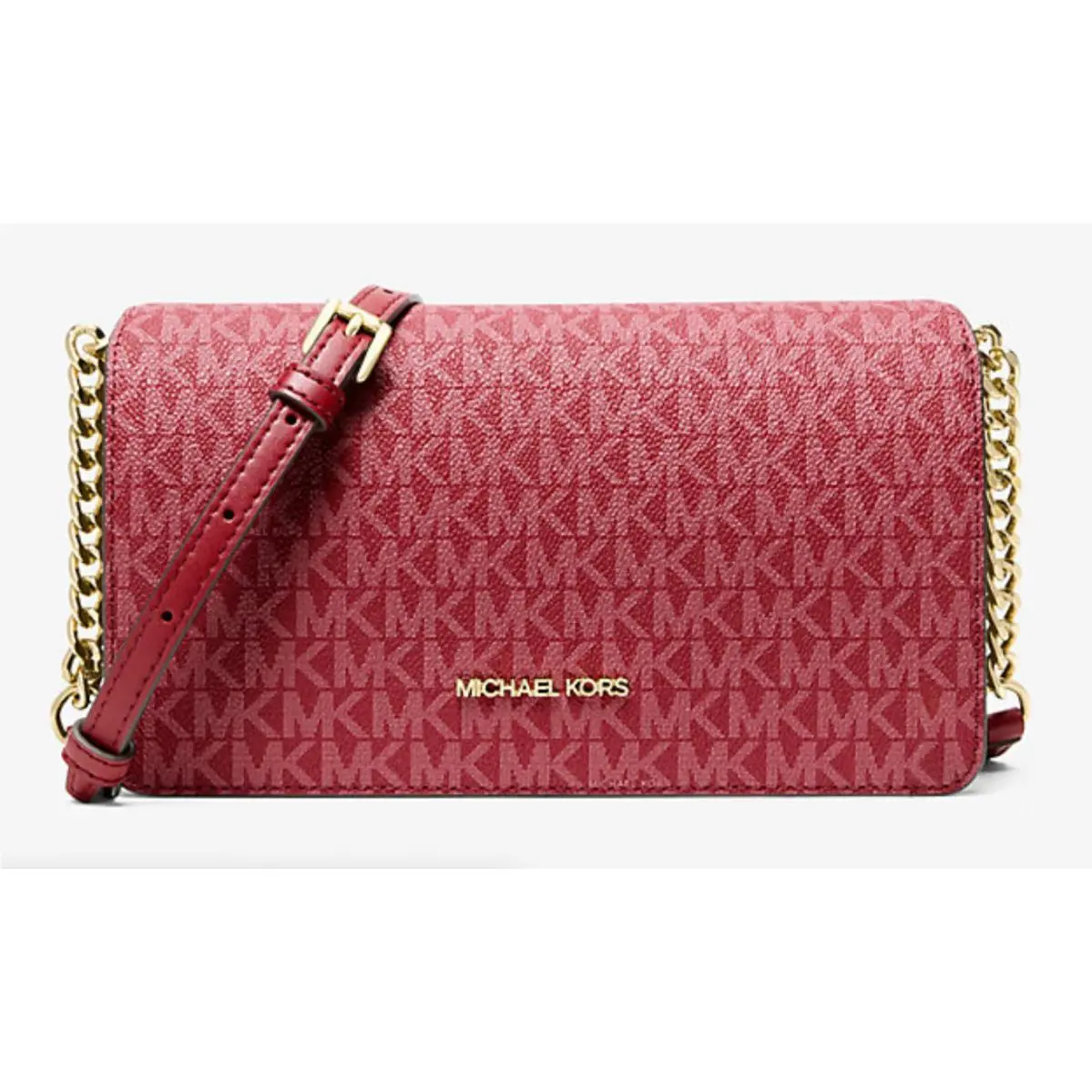 Michael Kors Jet Set Med. Signature Logo Crossbody Cherry