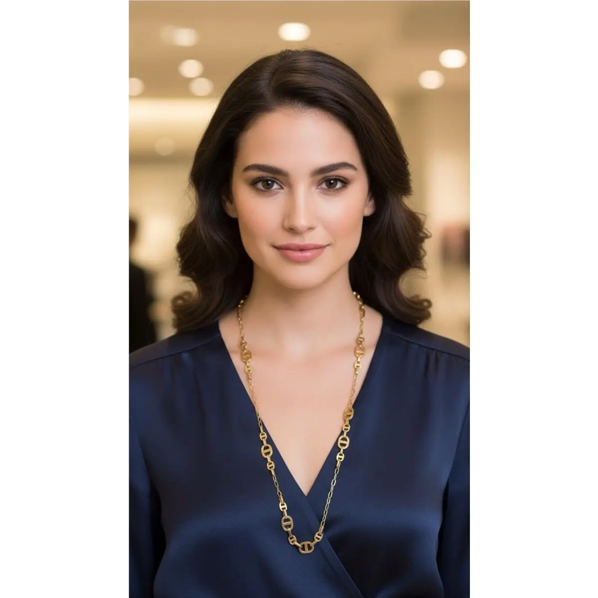 Michael Kors Long Heritage Maritime Link Necklace Mkj4457710 MK 401
