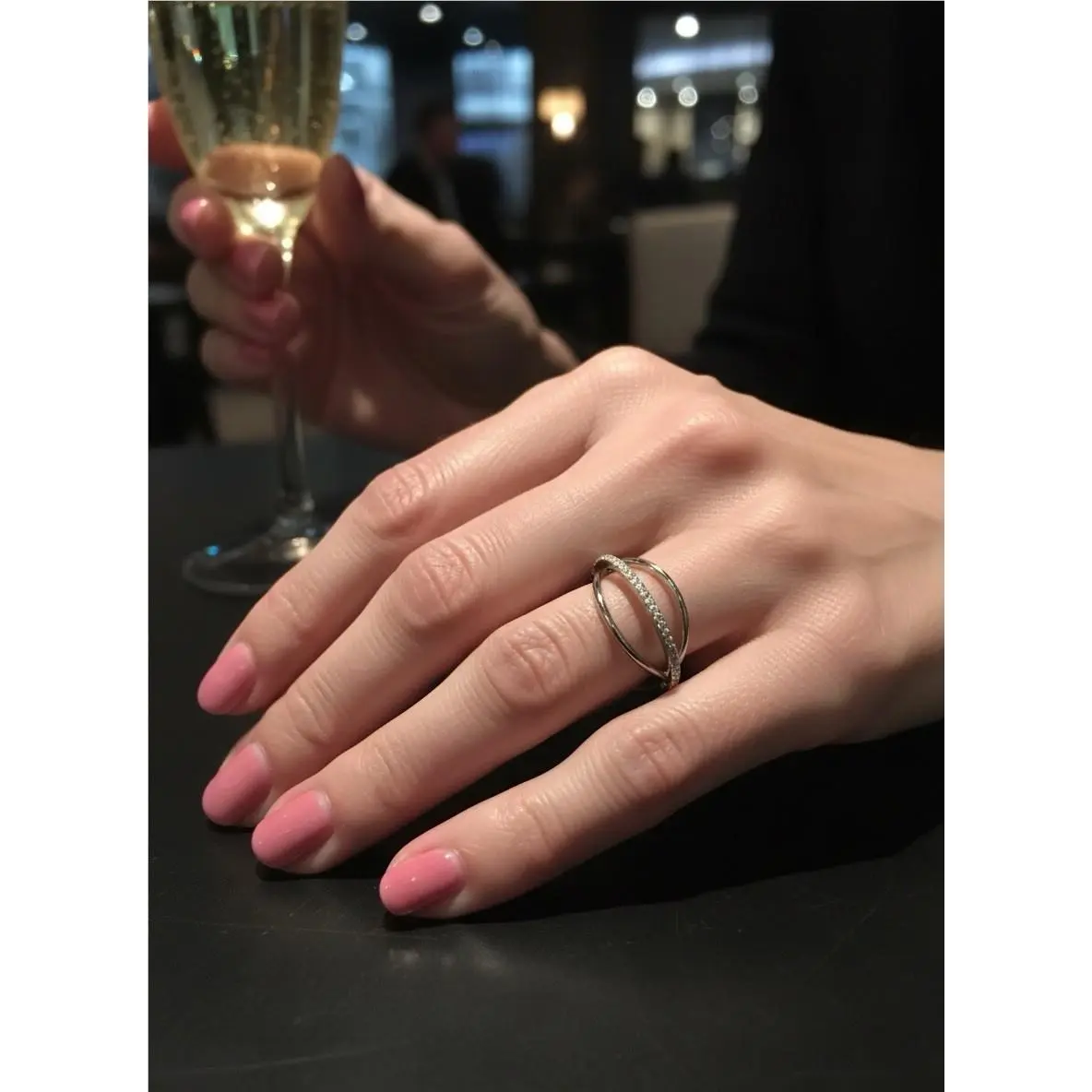 Nwot Michael Kors Brilliance Statement Criss Cross Ring Size 8 MK2
