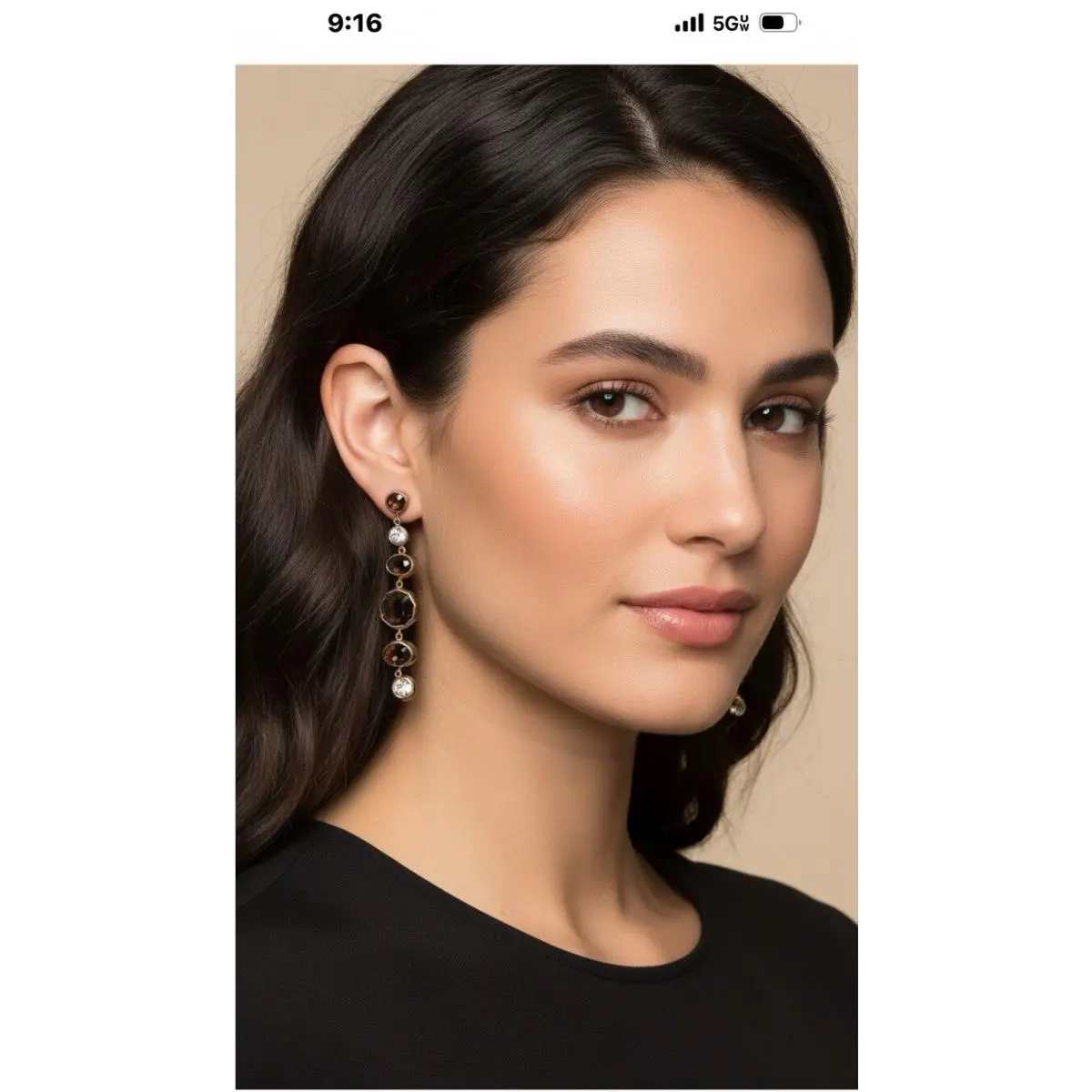 Linear Drop Earrings Smoky Topaz Crystal W Bag 47 by Michael Kors