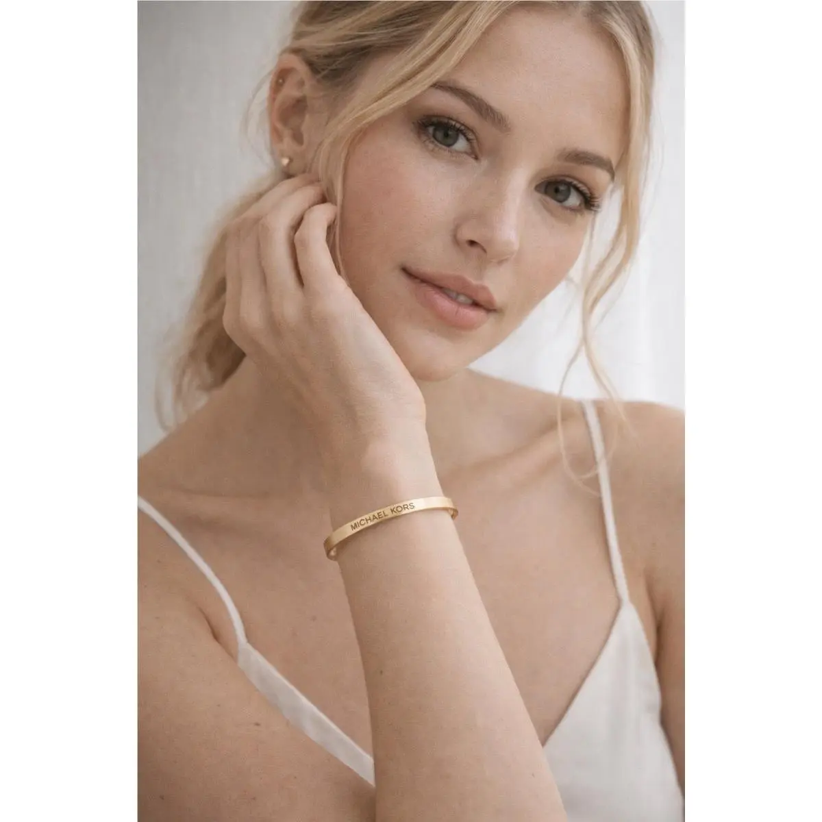 Women`s Gold Tone Sterling Silver Nesting Bracelet S5 by Michael Kors