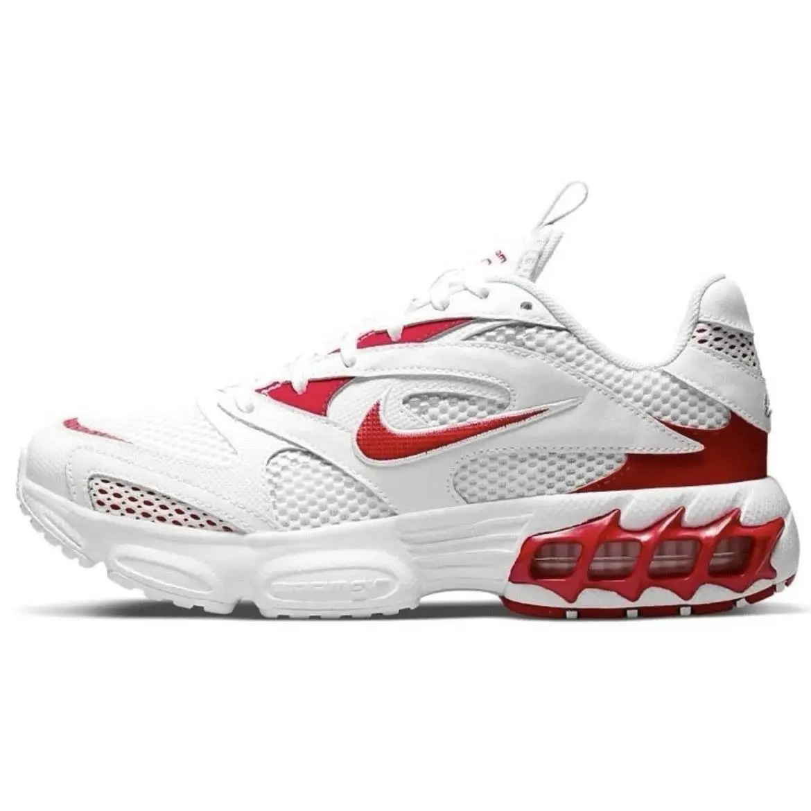 Nike Women`s Zoom Air Fire White Red Athletic CW3876-101 Sneakers Multi Size - White, Red