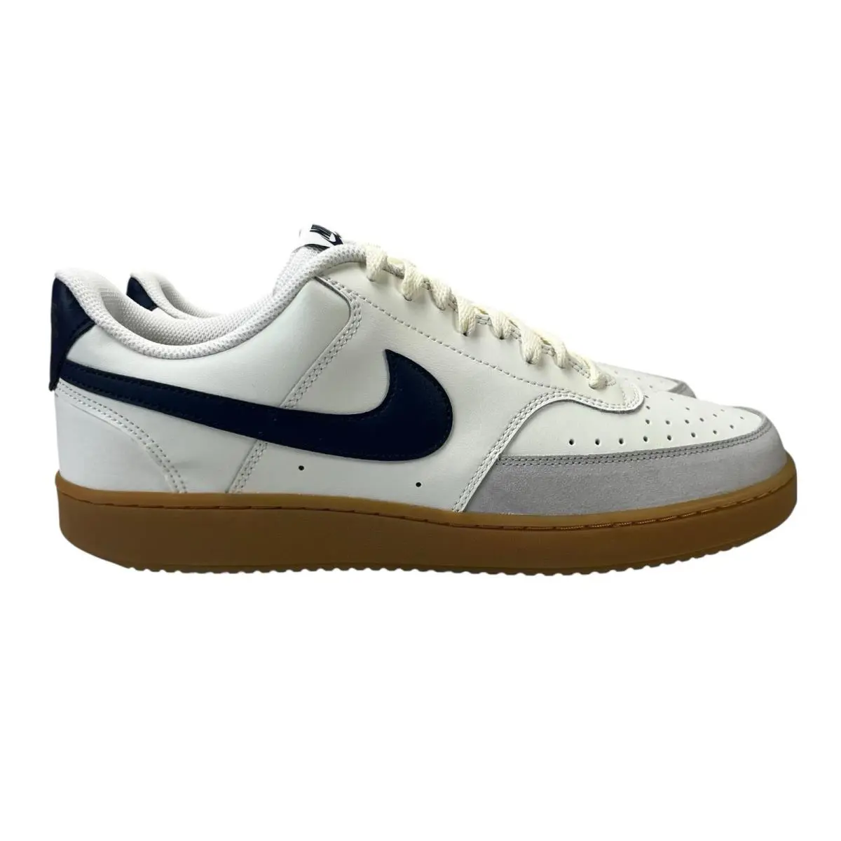 Nike Court Vision Low Sail Navy Gum Shoes HF1068-133 Men`s Size 12 - White