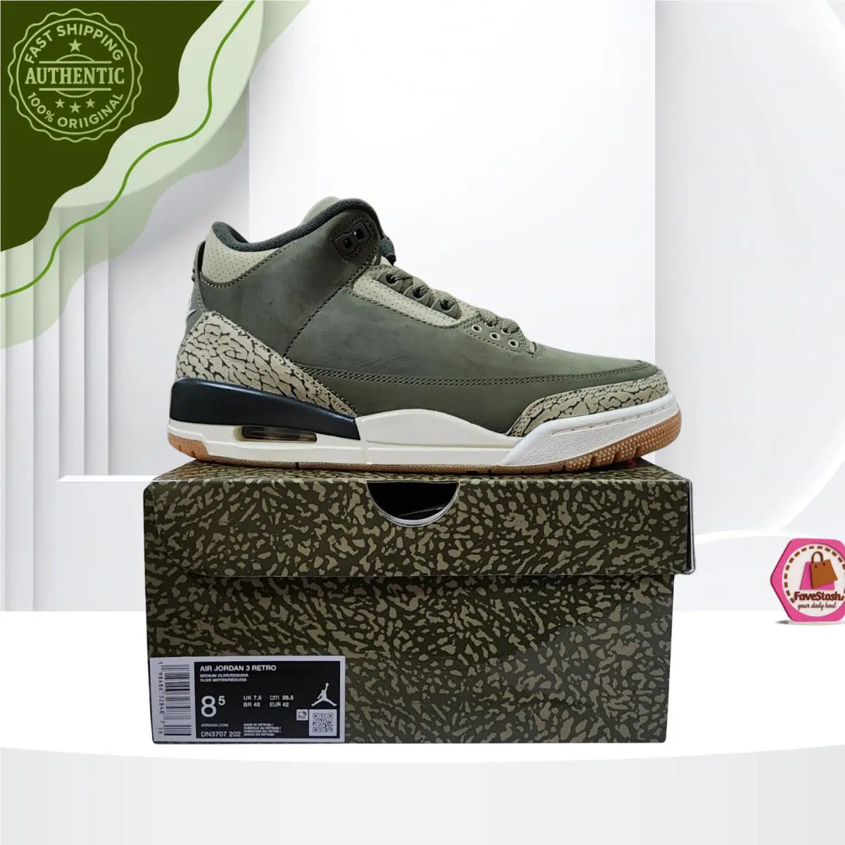 Nike shoes - Air Jordan 3 - Air - DN3707-202 - Green 19