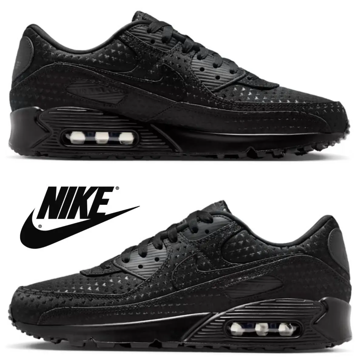 Nike shoes - Nike Air Max 90 - Air Max - Black, Maufacturer: Black/University Red/Black 26