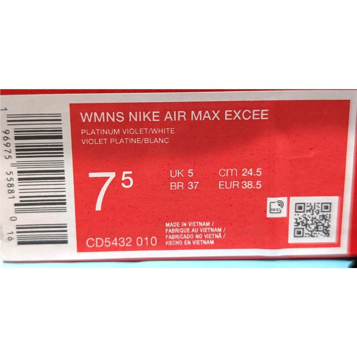 Nike shoes - Nike Air Max Excee - Air Max Excee - CD5432-010 - Platinum Violet/White 8
