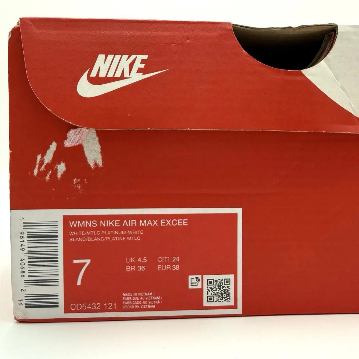 Nike shoes - Nike Air Max Excee - Air Max Excee - CD5432-121 - White, Manufacturer: White / Metallic Platinum / White 4