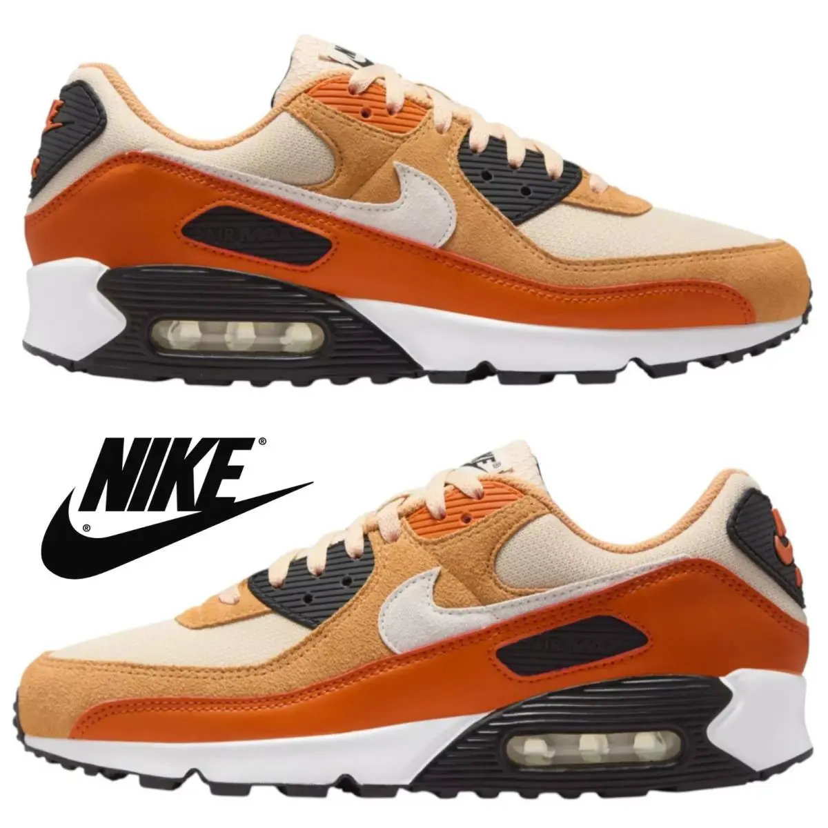 Nike shoes - Nike Air Max 90 - Air Max - Orange, Maufacturer: Black/Anthracite/Aurora Green 17