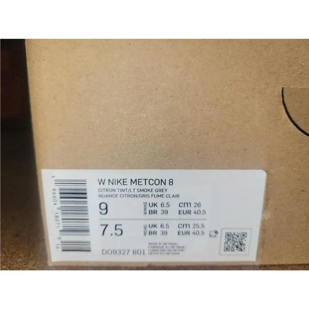 Nike shoes - Nike Metcon 8 - Metcon - DO9327 801 - Citron Tint LT Smoke Grey, Women`s: Citron Tint LT Smoke Grey 10