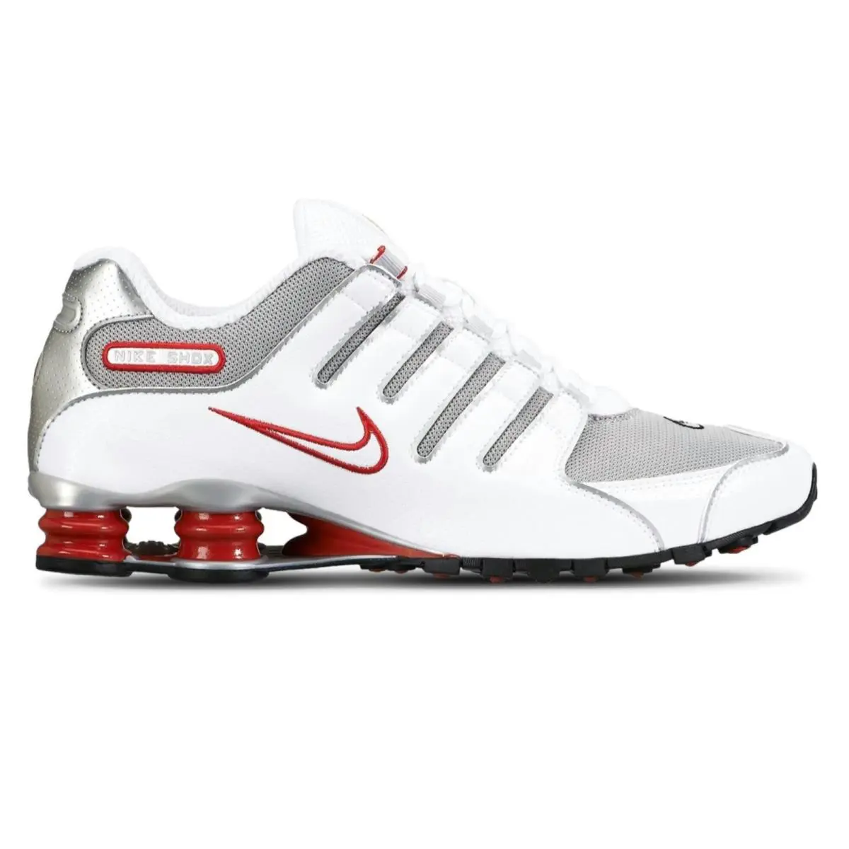 Nike shoes - Nike Shox - Shox - White, Maufacturer: White/Metallic Silver/Sport Red 3