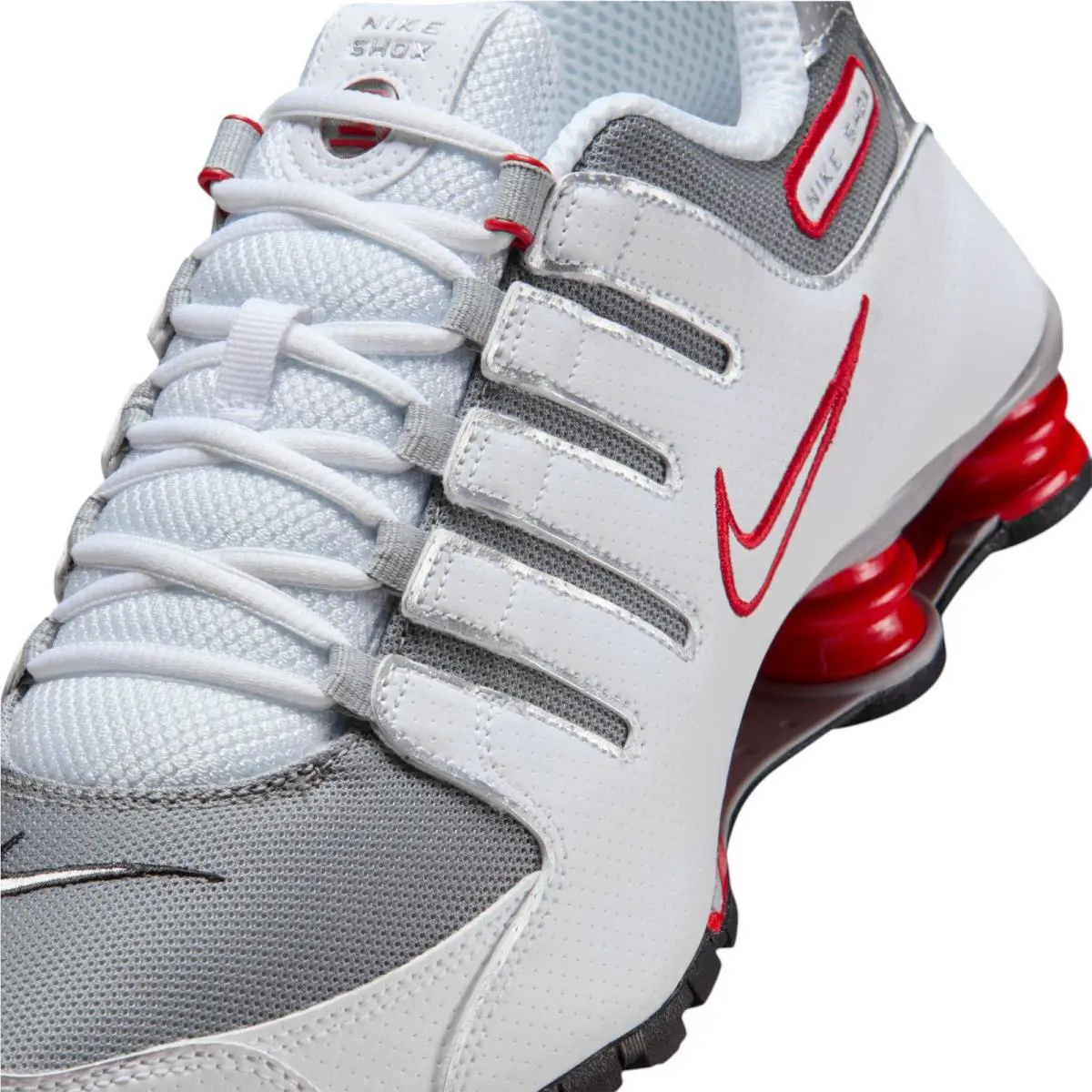 Nike shoes - Nike Shox - Shox - White, Maufacturer: White/Metallic Silver/Sport Red 0