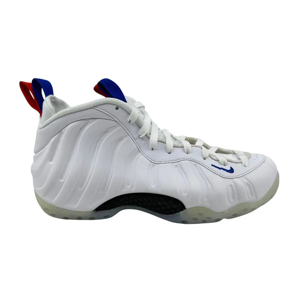 Nike Air Foamposite One White Game Royal Blue Womens Athletic Sneaker - White, Manufacturer: White Game Royal Blue
