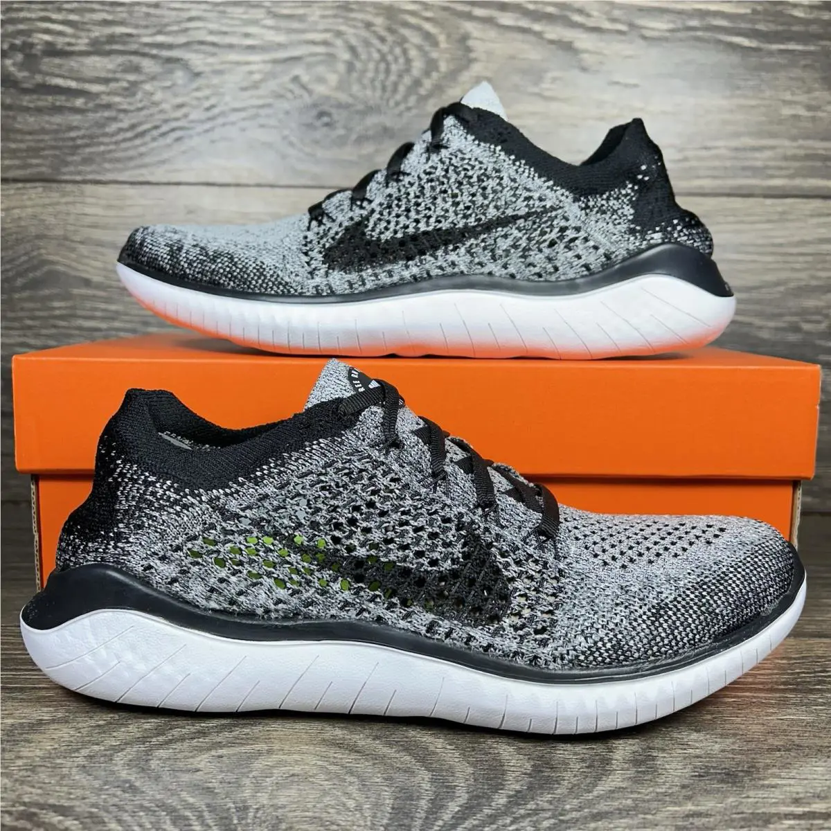 Nike shoes - Nike Free RN Flyknit 2018 Oreo - Black, White 7
