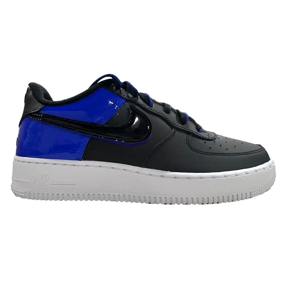 Big Kid`s Nike Air Force 1 LV8 2 Black/black-racer Blue-white HF0951 001 - Black/Black-Racer Blue-White