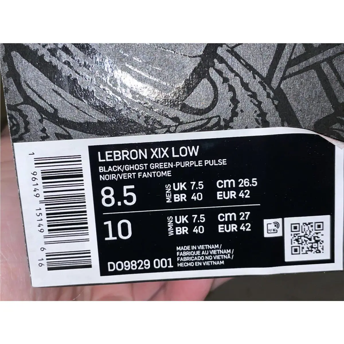 Nike shoes - Nike LeBron 19 - LeBron - DO9829-001 - Black / Ghost Green - Purple Pulse 4