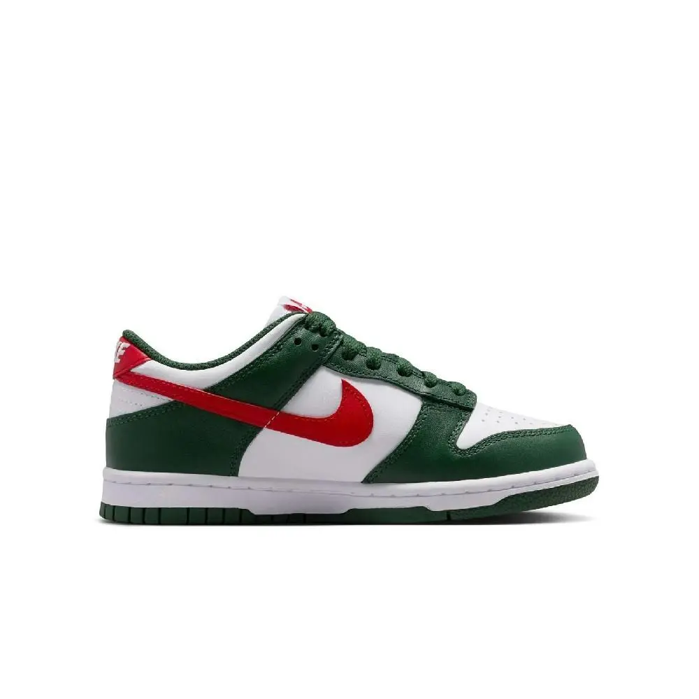 Big Kid`s Nike Dunk Low BG Fir/university Red-white IO7453 323 - FIR/University Red-White
