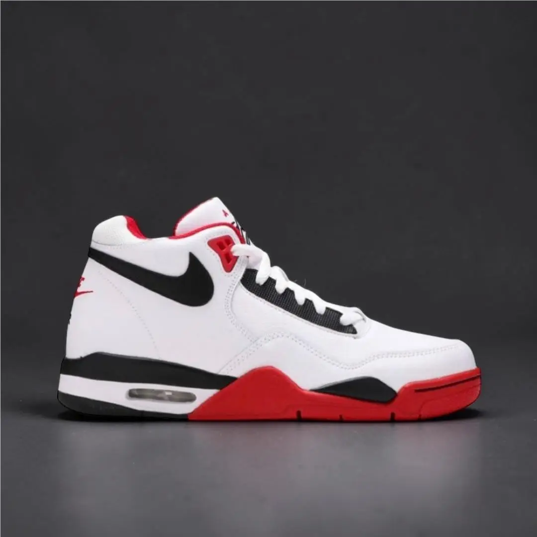 Nike Flight Legacy Mens Retro Basketball Shoes White/black-red BQ4212 100