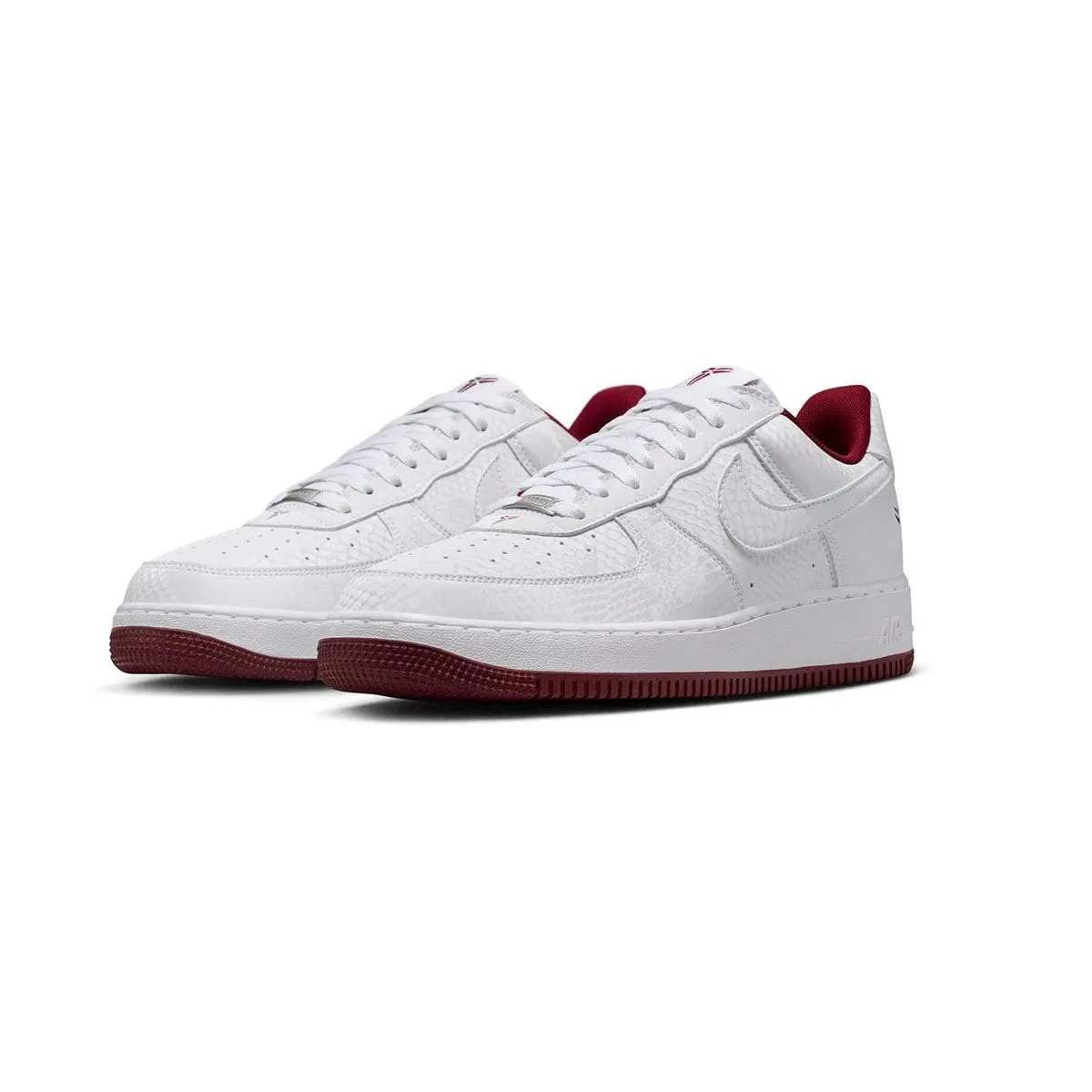 Nike Mens Kobe Air Force 1 Low IB0018-101-SIZE 7.5 - WHITE/TEAM RED