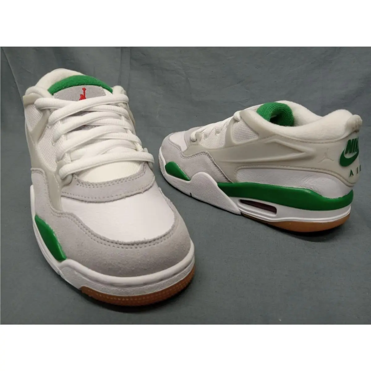 Nike Boys Air Jordan 4 RM GS Sneakers Mesh White Green Size 6
