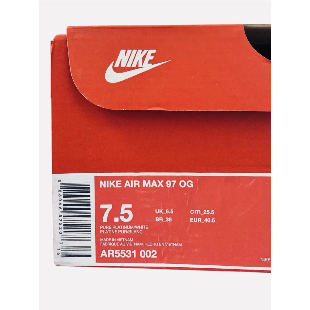 Nike shoes - Nike Air Max 97 - Air Max - AR5531-002 - White/Red 10