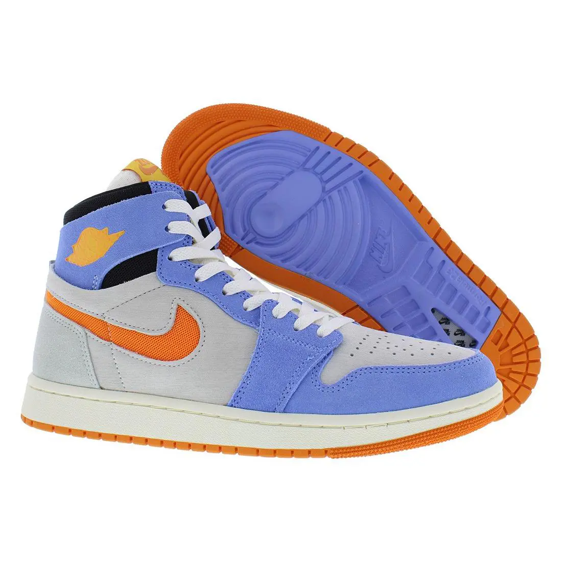 Nike Air Jordan 1 Zoom Air Comfort 2 Suede Mens Shoes - Sail/Alpha Orange/Royal Pulse, Main: Multi-Colored