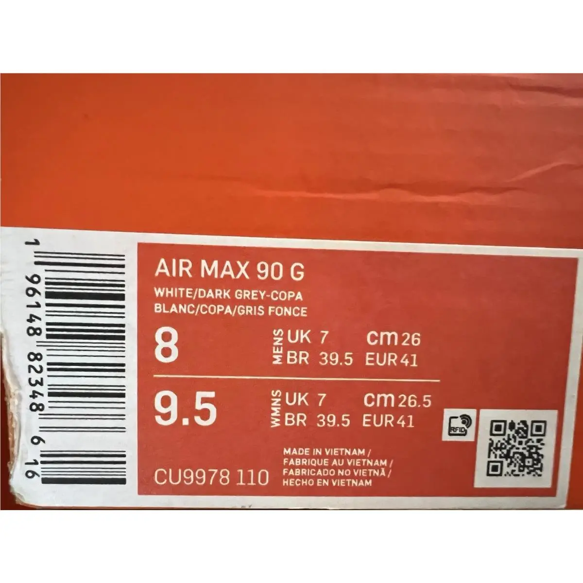 Nike shoes - Nike Air Max 90 Golf - CU9978-110 - White/Dark Grey-Copa 12