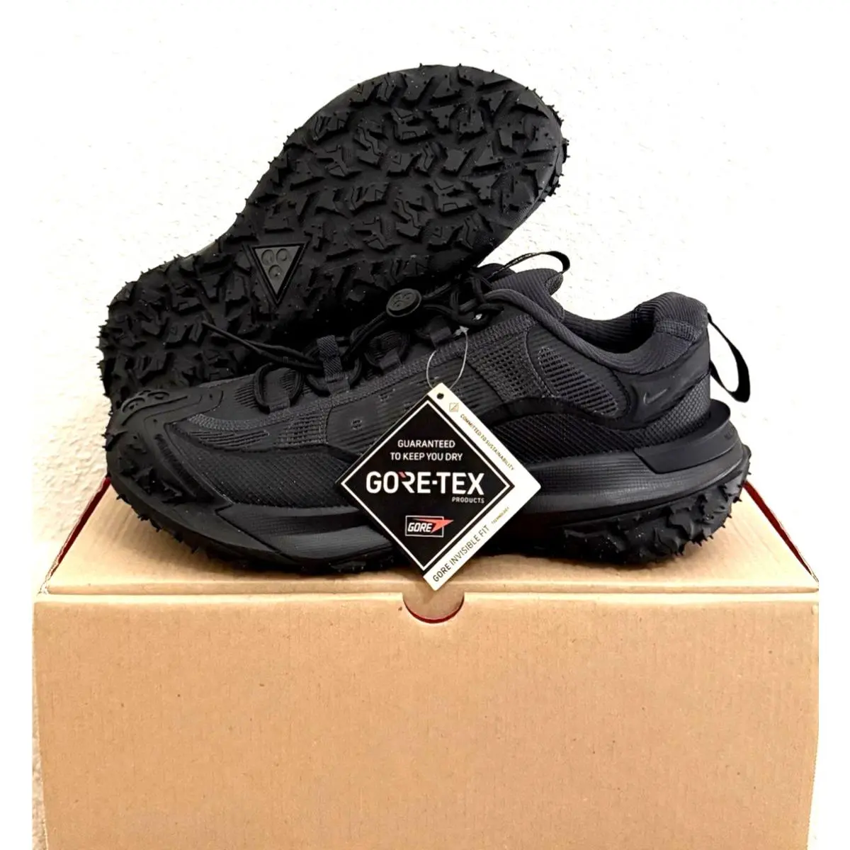 Nike HF6245 Acg Mountain Fly 2 Low Gore-tex Men`s Lace Up Shoes Size 6.5