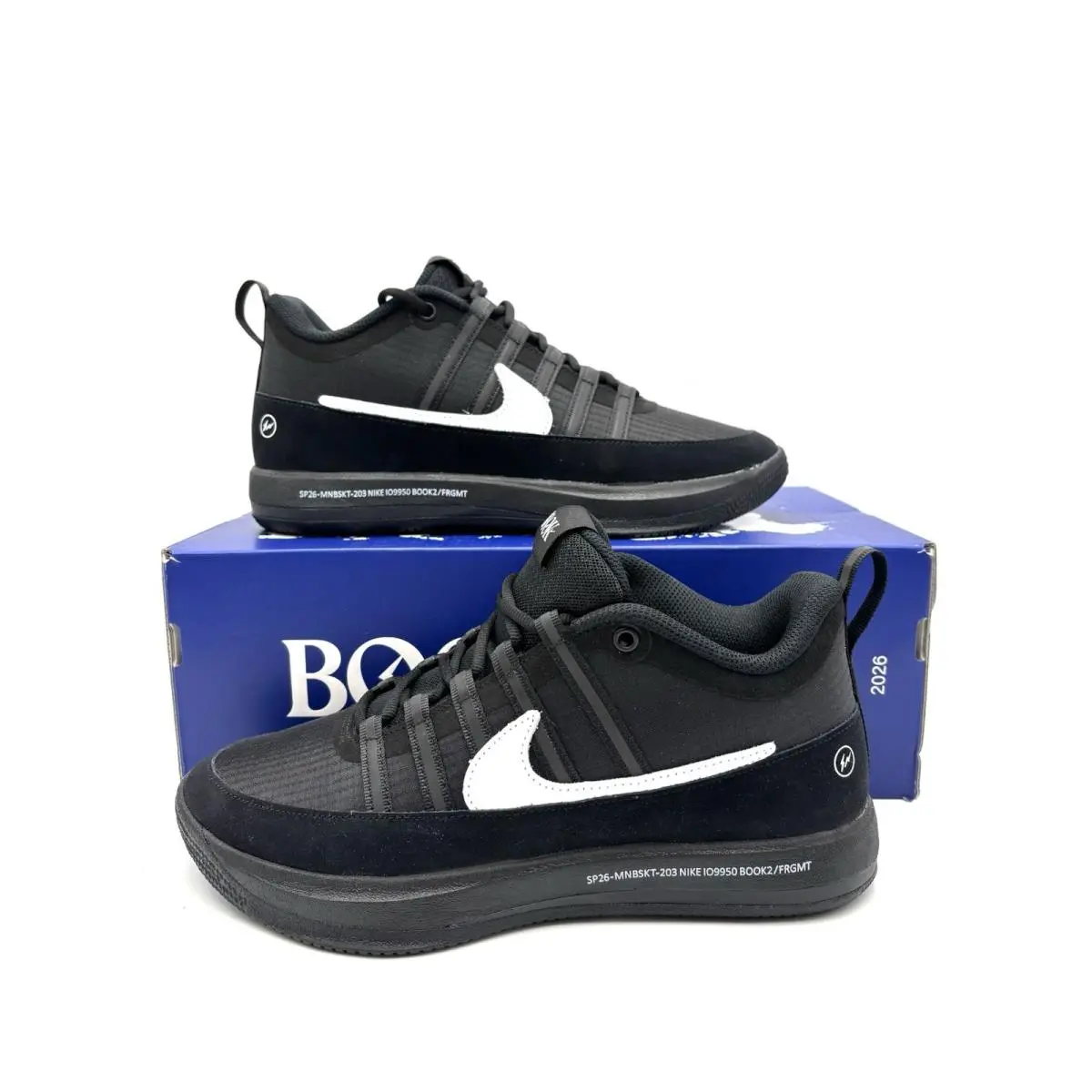 Nike x Fragment Book 2 Black Royal Sport Blue IO9950-900 Men’s Size 8