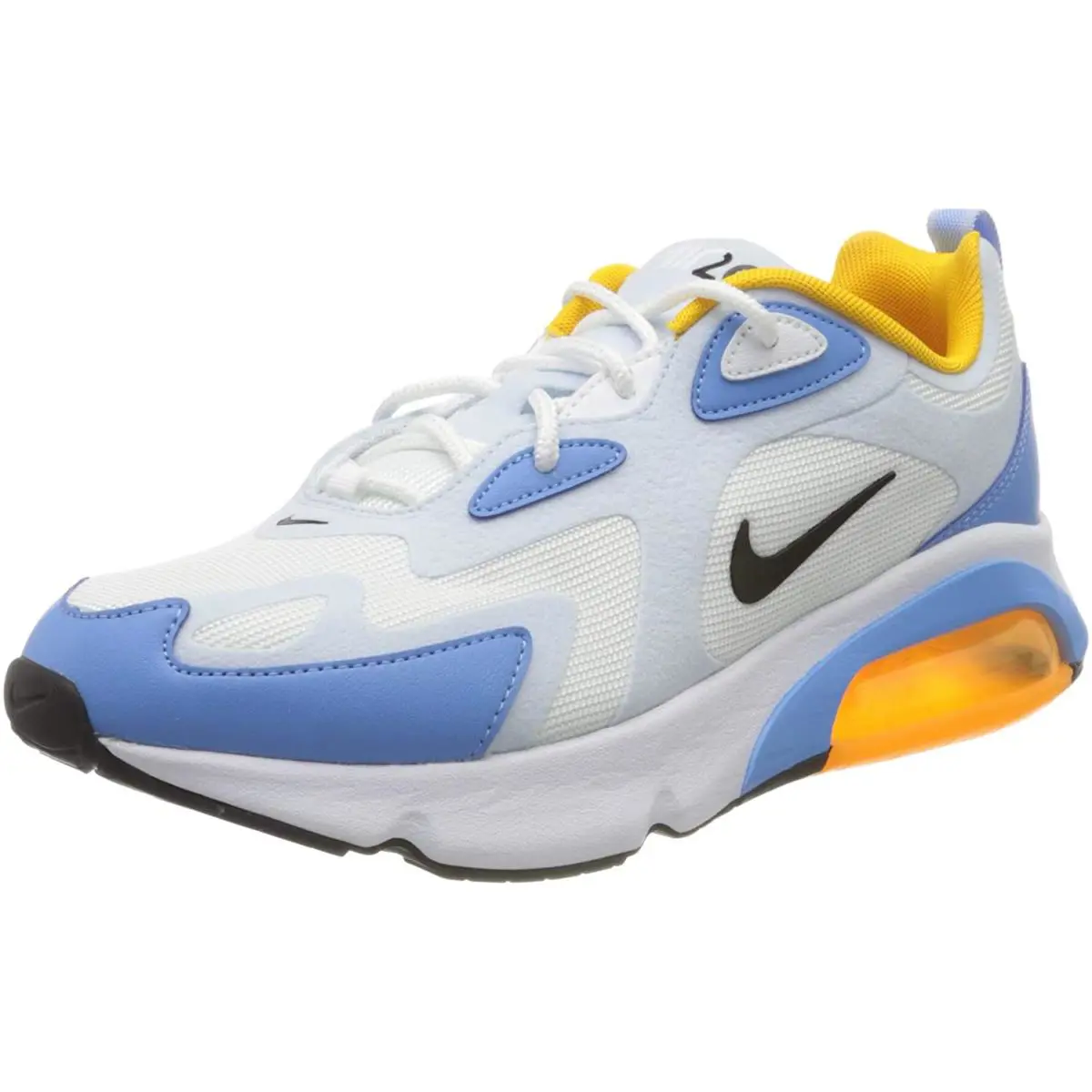 Women`s Nike Air Max 200 White/black-half Blue AT6175 101 - 10.5 - White/Black-Half Blue
