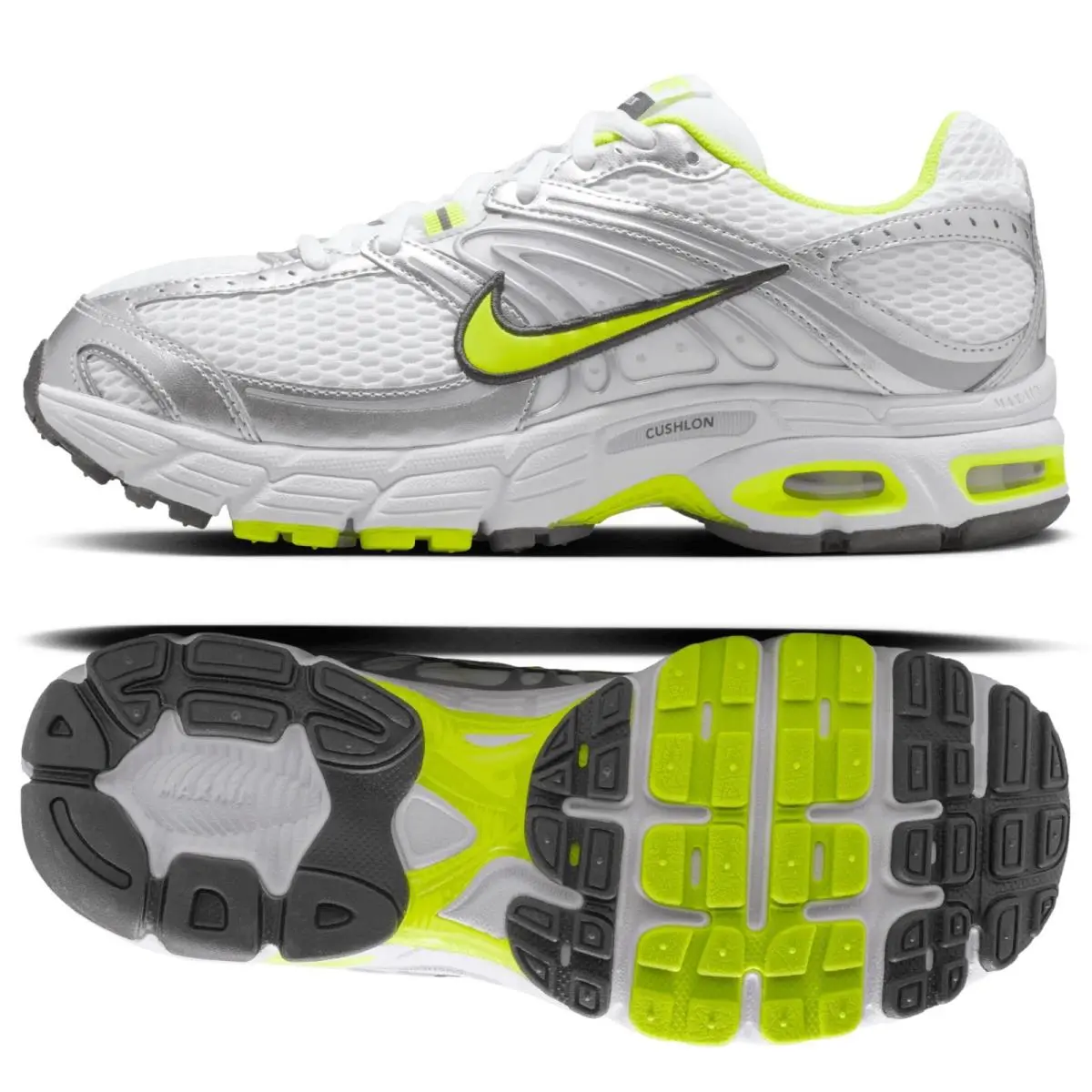Nike W Air Max Moto 2K White/metallic Silver/cyber HQ2056-105 Women Shoes Sz 10 - White/Metallic Silver/Black/Cyber