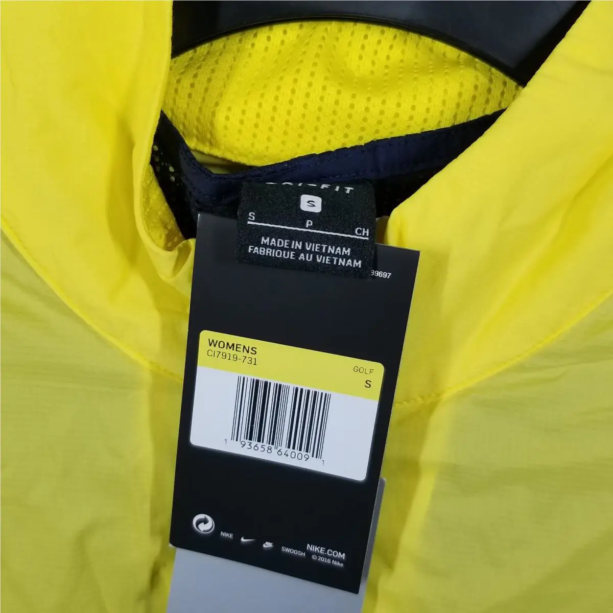 Nike clothing - NIKE REPEL WINDBREAKER - REPEL WINDBREAKER - CI7919-731 - Black Yellow (UPC: 193658640091) 2