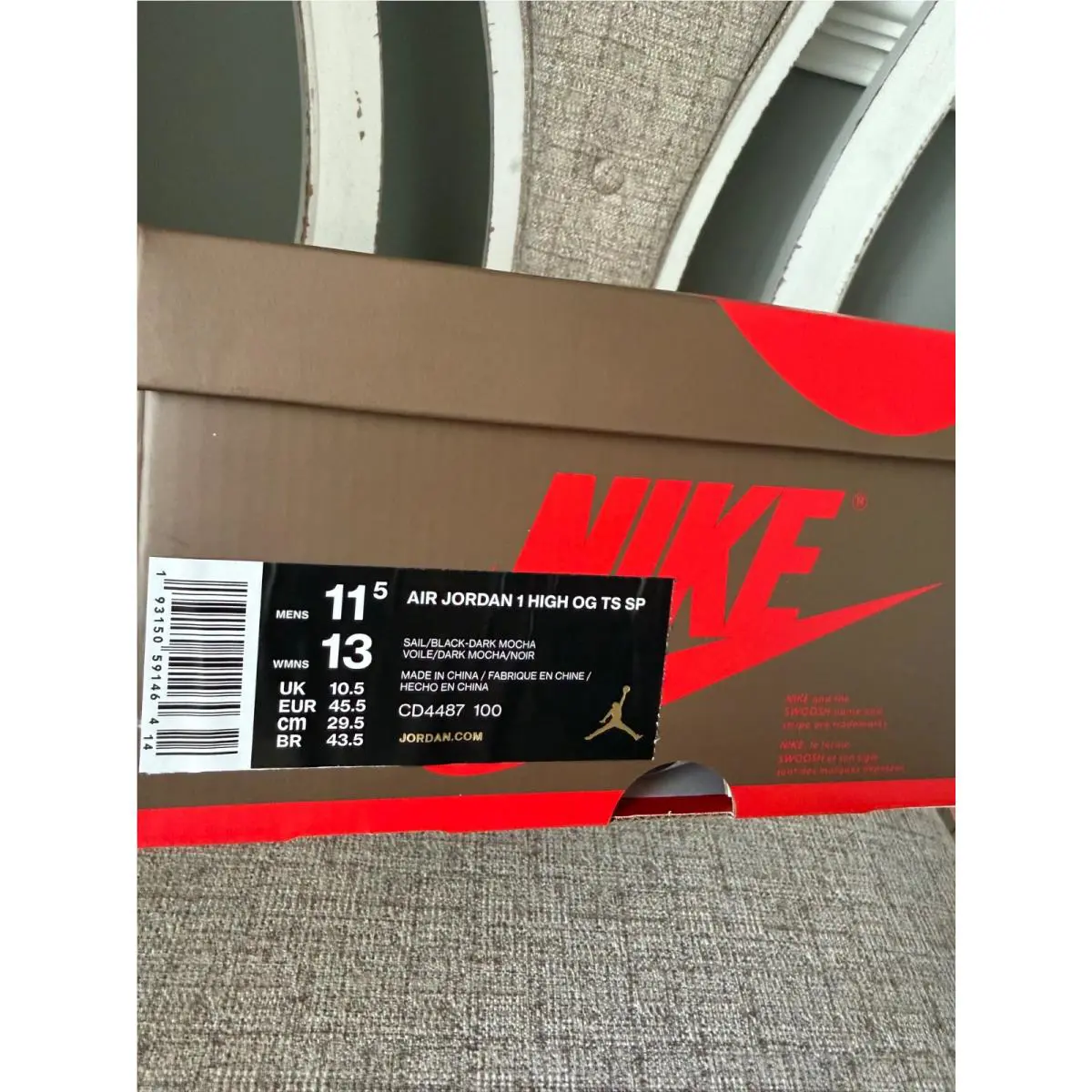 Nike shoes - Air Jordan 1 - Air - CD4487-100 - Brown (UPC: 0193150591464) 11