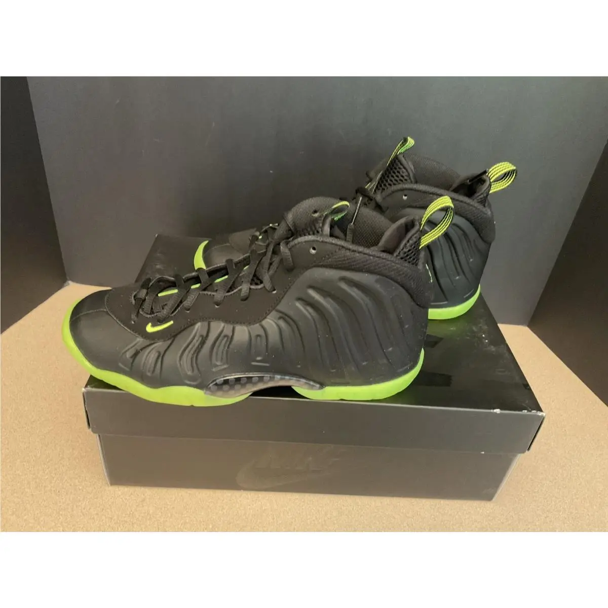 Nike shoes - Nike Little Posite - Little Posite - Black/Volt 4
