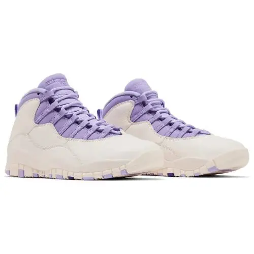 Nike Air Jordan 10 Retro Hydrangeas Chalk Grape IQ0388-101 Women`s Size 5.5