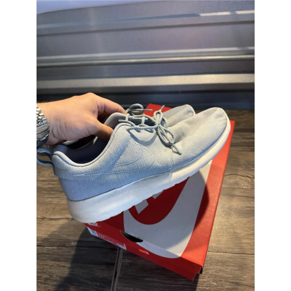 Nike 525234-404 Roshe One Running Shoes Mens Size 10.5 Blue Grey Lot Read