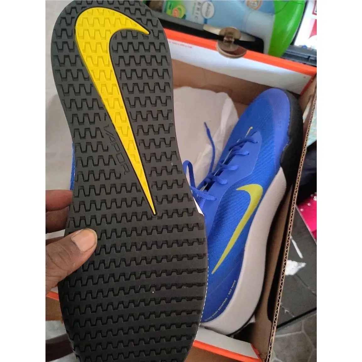 Nike shoes - M Vapor Lite 3 HC - FZ2155 401 - Blue, Manufacturer: Black/White 4