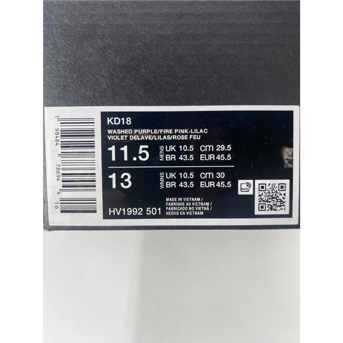 Nike shoes - Nike KD18 - HV1992 501 - Washed Purple/Fire Pink-Lilac (UPC: 198484786944) 8