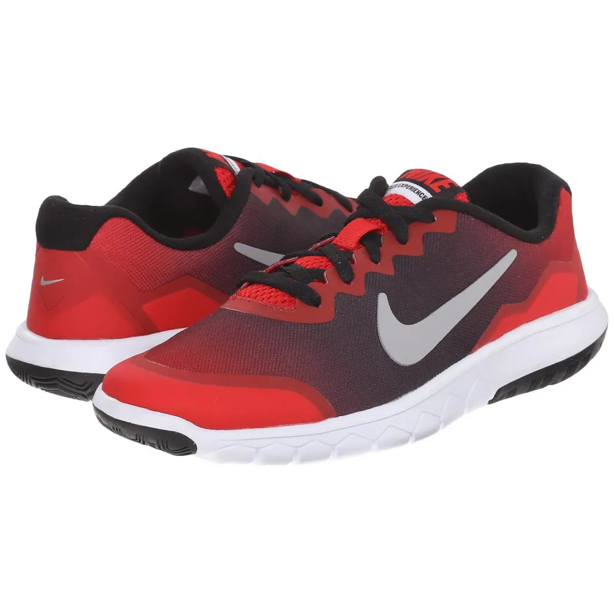 Nike Sneakers Flex Experience4 Red/fflat Silver/black/white Boys Size 6 - Red/Silver/Black/White