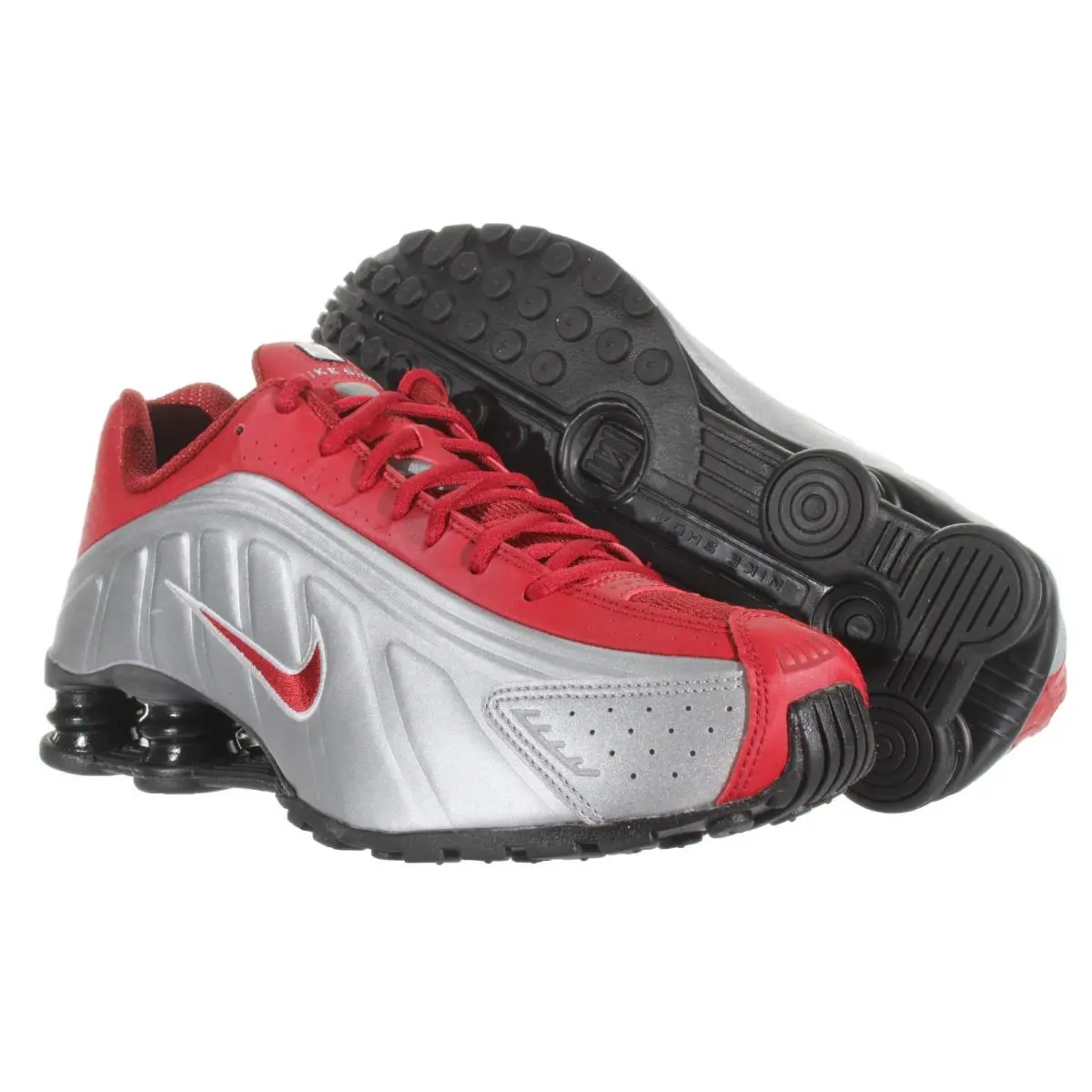 Nike shoes - Nike Shox R4 - Shox - HQ1988 009 - Metallic Silver, Team Crimson 0