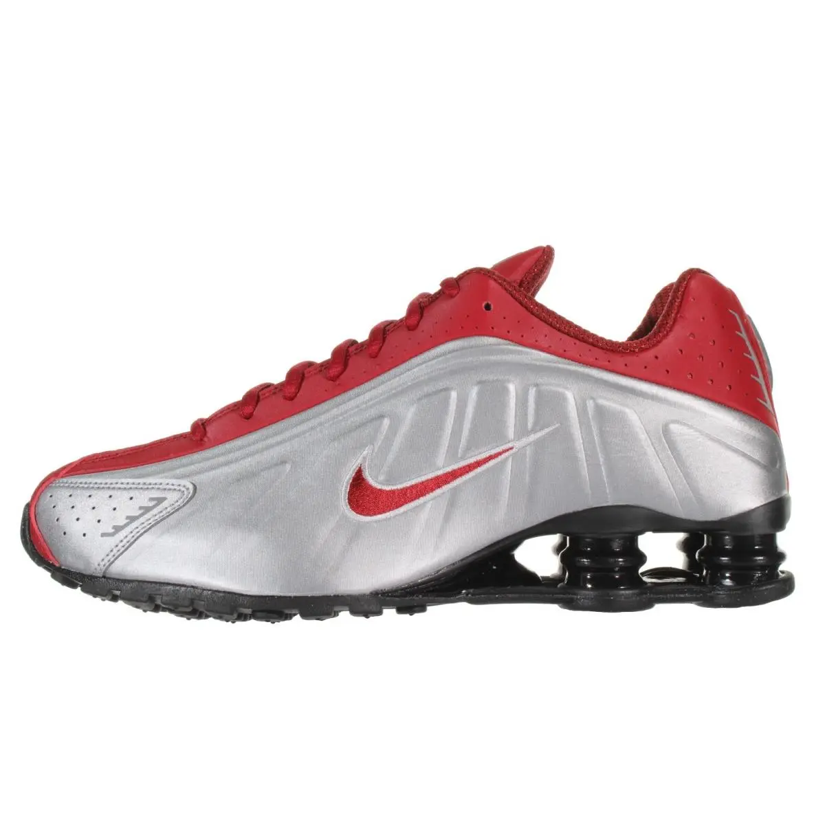 Nike shoes - Nike Shox R4 - Shox - HQ1988 009 - Metallic Silver, Team Crimson 2