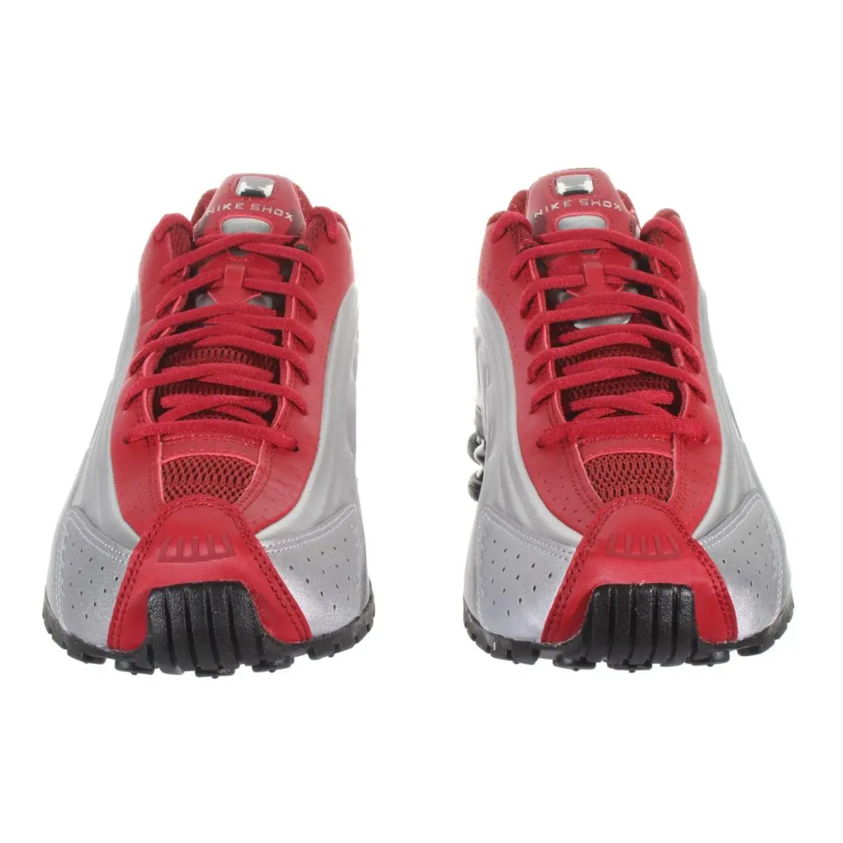 Nike shoes - Nike Shox R4 - Shox - HQ1988 009 - Metallic Silver, Team Crimson 5