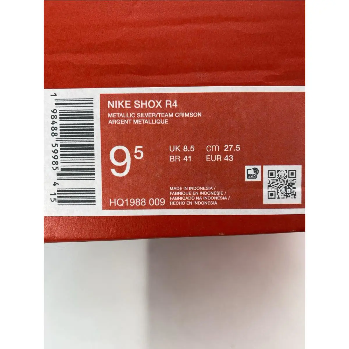 Nike shoes - Nike Shox - Shox - HQ1988 009 - Metallic Silver/Team Crimson (UPC: 198488599854) 8